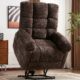 Oversized Power Lift Recliner Chair with Massage and Heat for Elderly, 26" Extra Wide Lift Chair for Big and Tall, Chenille Electric Lift Recliner with Overstuffed Backrest, USB Port, Coffee Coffee Oversized Power Lift Recliner product image