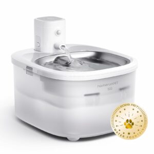 HomeRunPet Wireless Pet Water Fountain Stainless Steel
