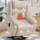 Oversized Power Lift Recliner for Elderly, Extra Wide Electric Recliner Chairs with Massage and Heat, Reclining Chair with Side Pockets, Recliner for Living Room (Imitation Cashmere, Khaki) Lightbeige product image