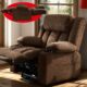 Three Motor Large-Wide Power Lift Chairs Recliners for Big and Tall Elderly, 180° Lay Flat Lift Chair, Infinite Position, Power Headrest, Heat & Vibration Massage (Plush Flannel, Dark Brown) Dark Brown Plush Flannel product image