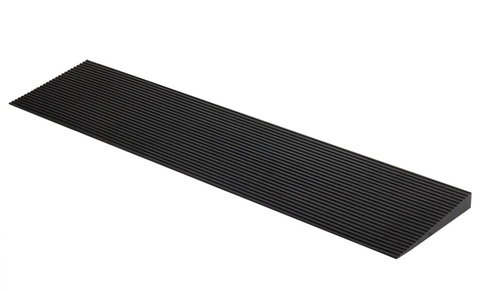 1.6'' Rise Solid Rubber Wheelchair Ramp,Threshold Ramp Used for Thresholds,Doorways and Bathroom(High:1.6 Inch(Pack of 1)) Black product image