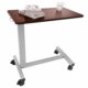 Hospital Bed Table on Wheels Over Bed Tray for Feeding Eating and Laptop, Adjustable Height Heavy Duty with Capacity up to 70 lbs 31.5×15.5 inches Walnut Brown product image
