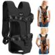 Lukovee Dog Backpack Carrier, Legs Out Easy-fit Dog Front Carrier for Small Medium Dogs, Adjustable Hands Free Dog Chest Carrier for Hiking Cycling (B,Medium) Black Medium product image