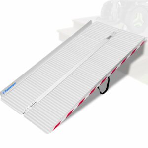 Ruedamann 6FT x 33.5" Extra Wide Electric Scooter ramp Wheelchair ramp for Doorways, Lightweight with Handle 800Lbs, Non-Slip Foldable Threshold Ramp for Heavy Wheelchair for Curb, Steps and Stairs 6FT (Usable Height 7.2"-18") product image