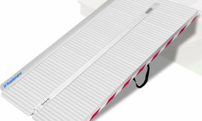 Ruedamann 6FT x 33.5" Extra Wide Electric Scooter ramp Wheelchair ramp for Doorways, Lightweight with Handle 800Lbs, Non-Slip Foldable Threshold Ramp for Heavy Wheelchair for Curb, Steps and Stairs 6FT (Usable Height 7.2"-18") product image