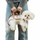 Portable Breathable Pet Carrier Sling & Backpack for Dogs & Cats, Adjustable Full-Body Harness with Traction Leash, Crossbody & Car-Friendly (Small) White S (4.4-8.8Lbs) product image