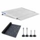 Threshold Ramp for Wheelchairs, 3-5.5" Rise and 30"×36" Platform Aluminum Wheelchair Ramp, Door Threshold Ramps with a Non-Slip Thick Door Mat 30x36in & 3-5.5" Rise Adjustable product image