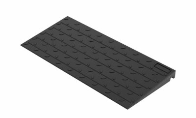 2" Rise Rubber Threshold Ramp for Wheelchairs and Scooters, 36 inch Long, 6000 lbs Load Capacity, Non-Slip, Heavy Duty Doorway Ramp for Indoor/Outdoor Use (2" Rise - 1 Pack) product image