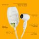 Conair Wall-Mount Hair Dryer, 1600W Blow Dryer with LED Nightlight, 2 Heat 2 Speed Settings, White 1 Count (Pack of 1) product image
