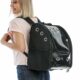 SAVUK Cat Backpack Carrier Pet Buble for Cat Dog Animal Breathable 11 Holes Foldable Small Medium LargeTransparent Large Space Great for Easy Travel Airline Hiking Outdoor Up to 22 Lbs (Black) product image