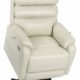EONIX Dual Motor Lay Flat Power Lift Recliner Chair for Elderly, Breathable Leather Electric Lift Chairs for Adults, 400lbs Heavy Duty Power Recliner with Heat and Massage, SLRY003061, Cream White Medium Cream White product image