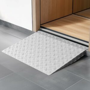 gardhom Threshold Ramps for Doorways 2-4" Rise Aluminum One-Piece Portable Door Ramp for Wheelchairs for Home Steps Entry Ramp for Doorways for Scooters, Power Chairs, Walkers, 550LBS Load Capacity 31.5L*25.2"W product image