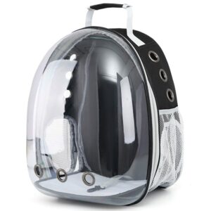 Pet Backpack Carrier with Harness Backpack for Cats, Small Dogs, Bunnies etc with Harness Included, Pet Carrier for Traveling, Walking, Hiking and Outdoor Activities (Black) product image