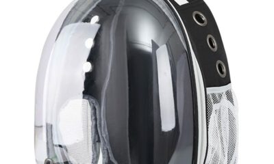 Pet Backpack Carrier with Harness Backpack for Cats, Small Dogs, Bunnies etc with Harness Included, Pet Carrier for Traveling, Walking, Hiking and Outdoor Activities (Black) product image