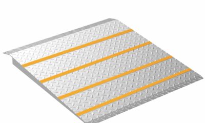 Door Threshold ramp, Door ramp for 2in to 8in Rise, Heavy Duty Front Door ramp for Elderly wheelchairs/Walkers/Scooters(33.5" L*31.7" W, Alloy Iron, 32LBs, Max 800LBs) Width 31.7IN product image