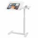 Height Adjustable Overbed Table，has Hidden Wheels and a Rotatable Tabletop，Can Be Used for Home Offices and Hospitals(White) product image