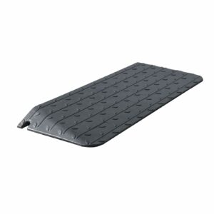 Rubber Wheelchair Threshold Ramp, 1"/1.5"/2"/2.5"/3"/3.5"/4" Rise Options, Wheelchair Ramp 7000Lbs Load Capacity, Non-Slip Textured Surface for Wheelchairs, Scooters (2.5" Rise) product image
