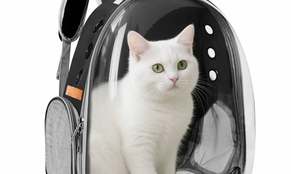 Cat Carrier Backpack, Cat Carrier Backpack for Small Medium Cat Puppy Dog, Transparent Space Capsule Pat Carrier Backpack, Airline-Approved Pet Carrier, Designed for Travel Hiking Walking Camping product image