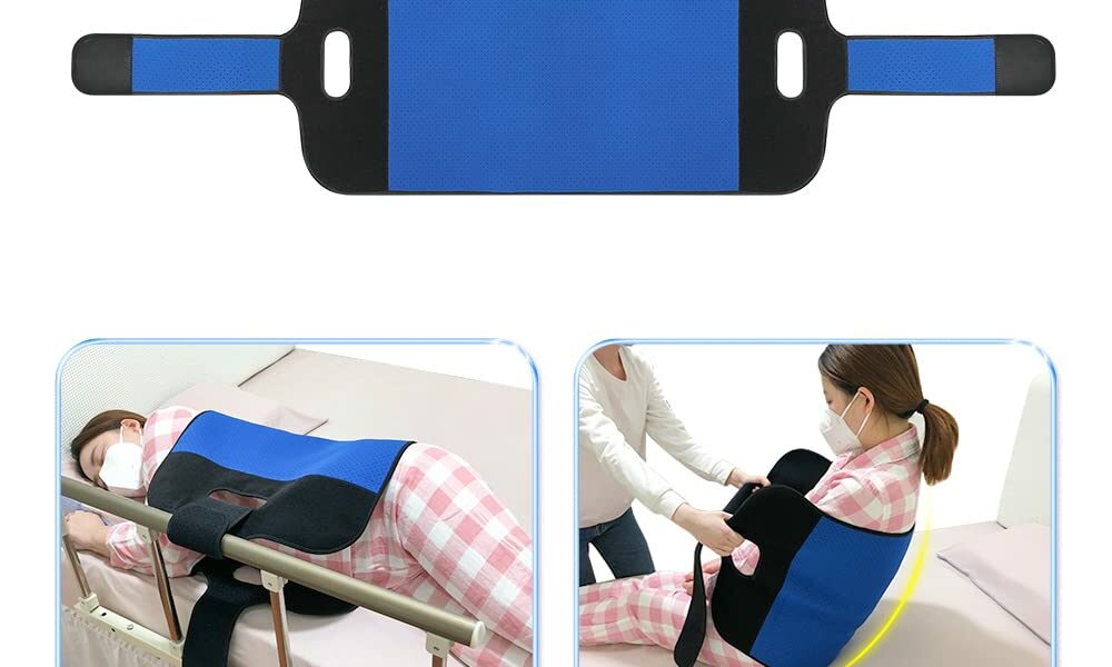 Patient Turning Device Belt For Bed Rails Elderly Adults Safety Hospital Beds For Home Use Transfer Belts For Lifting Seniors Multifunctional Turnover Bedridden Disability Prevention Bed Sore Aid Care Blue product image
