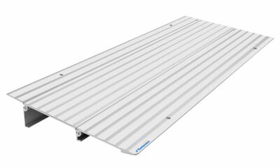 Ruedamann Door Threshold Ramp, 2" Rise Aluminum Threshold Ramps for Doorways, 800 lbs Load Capacity, Handicap Ramps for Home Steps for Wheelchair, Scooters, Power Chairs, Walkers, Bicycle, Tricycle Single-Sided Ramp 2" Rise product image