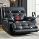 CANMOV Oversized Dual Motor Power Lift Recliner for Elderly, 26" Extra Wide Electric Recliner Chair with Heat and Massage, PU Leather Lay Flat Lift Chair with Type-C and USB Port,Black Black Wide-Seat product image