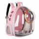 Pet Space Capsule Backpack, Small Medium Cat Puppy Dog Carrier, Transparent Breathable Heat Proof, Pet Carrier for Travel Hiking Walking Camping, Pink product image