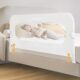Bed Rail for Toddlers,Swing Down Kids Bed Rails Guard for Twin,Full,Queen,Bunk Size Bed,Extra Tall Child Bed Rail Guard with Reinforced Anchor Safety System,32" L x 29.5" H,White White 32 Inch product image