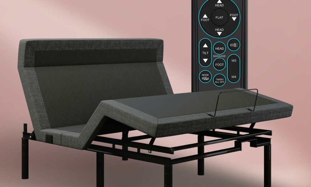 iDealBed 6i Custom Adjustable Bed Base, Pillow Tilt, Wall-Hugger, Wireless, Massage, Memory, Advanced Smooth Silent Operation, Bluetooth, USB Ports, Zero G (Queen) product image