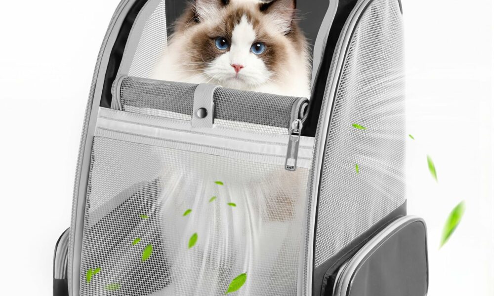 Cat Backpack Carrier, Pet Backpack Carrier Cats and Small Dogs, Collapsible Fully Ventilation Cat Backpack for Outdoors Hiking Camping Travel(up to 16.5lbs) product image