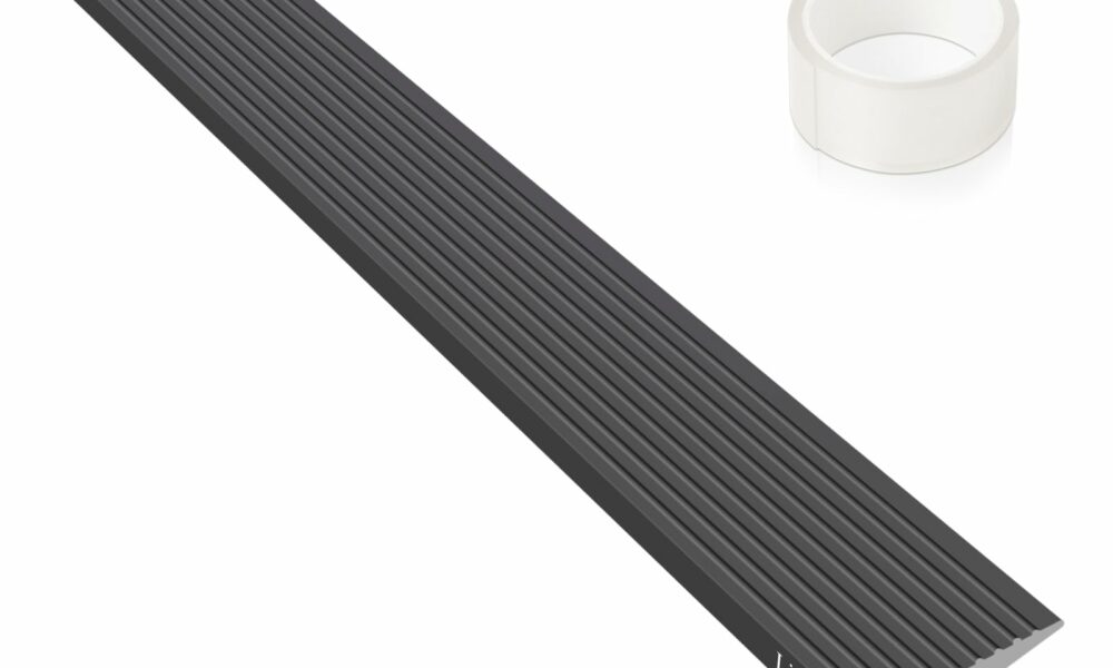 LIEKUMM 3/4" Rise PVC Threshold Ramp for Doorways, 1700 Lbs Capacity, Self-Adhesive Transition Ramp for Wheelchairs, Strollers, and Scooters, Cuttable, Black Black 0.8"Hx4"Wx36"L product image