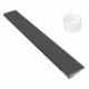 LIEKUMM 3/4" Rise PVC Threshold Ramp for Doorways, 1700 Lbs Capacity, Self-Adhesive Transition Ramp for Wheelchairs, Strollers, and Scooters, Cuttable, Black Black 0.8"Hx4"Wx36"L product image