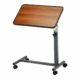 NOVA Overbed Tilt-Top Table with Locking Swivel Wheels, Height Adjustable Bedside Table, 3-Position Tilt Walnut Wood Grain Top, Durable Steel Base, Easy Assembly, Bedside Laptop & Meal Table Tilt Top product image