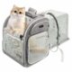 Texsens Cat Backpack Expandable Pet Carrier - Pet Backpack Carrier for Medium Cats and Small Dogs - Great for Travel, Hiking & Outdoor Grey product image