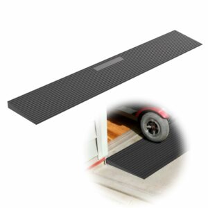 1" Rise Threshold Ramp for Doorways, 35.5" Wide Rubber Ramp for Wheelchairs, Walkers & Scooters, Cut-to-Fit Angled Entry Mat Ramp for Safer Home Access for Seniors & Kids 1'' product image