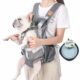 Dog Carrier Backpack - Legs Out Front Facing Pet Carrier Backpack for Small Medium Dogs, Hands-Free Dog Front Carrier, Easy-fit Adjustable Dog Carrying Backpack for Walking Hiking Bike and Motorcycle Grey product image