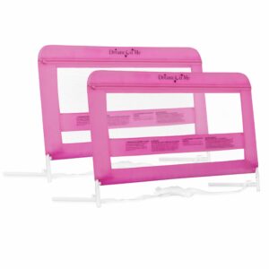 Dream On Me Lilibet Twin/Full/Queen Mesh Safety Bed Rails | Set Double Pack | 23 * 40 Double Pack Pink product image