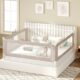 VBABY 3-Piece King Size Bed Rails for Toddler, Adjustable Height Baby Bed Rail Guard, Reinforced Bed Protection Fence for Baby, Grey, 74.8 x 78.7 x 78.7 in product image