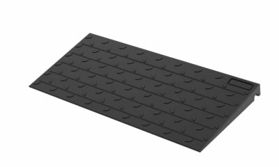Rubber Wheel Chair Threshold Ramp - Heavy Duty Non-Slip Mobility Ramp for Doorways & Steps, 1"/1.5"/2"/2.5"/3"/3.5"/4" Rise Options (Height - 2 inch) product image