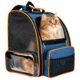 Discala Cat Backpack Carrier for Medium Small Dog Cat up to 20lbs, Pet Carrier Backpack, Ventilated Mesh Soft Sided Dog Backpack Carrier for Travel, Hiking, Outdoor Use - Blue product image