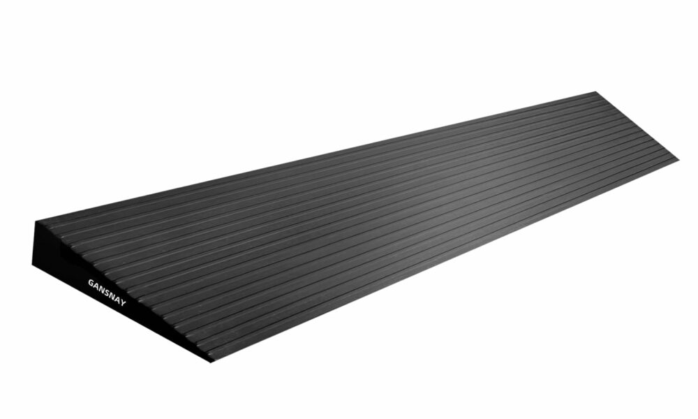 1.4" Rise Threshold Ramps for Doorways, Driveways, Heavy Duty Solid Rubber 6000lbs Capacity, Non-Slip & Cuttable Handicap Ramp for Wheelchairs, Scooters, Strollers, Curbs- 1.4″Rise (35″×7.9″) product image