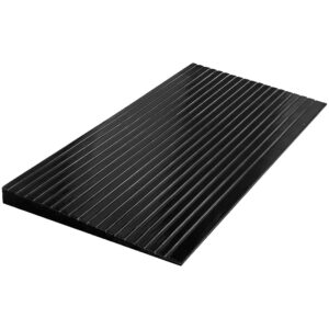 Electriduct 2" Non Slip Rubber Threshold Wheelchair Ramp for Accessibility | Use with Wheelchairs, Mobility Scooters for Home, Steps, Stairs, Doorways, Curbs - 40" W x 20" L Black 2 Inch (Pack of 1) Black product image