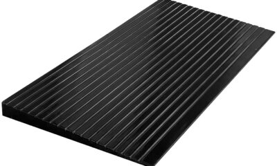 Electriduct 2" Non Slip Rubber Threshold Wheelchair Ramp for Accessibility | Use with Wheelchairs, Mobility Scooters for Home, Steps, Stairs, Doorways, Curbs - 40" W x 20" L Black 2 Inch (Pack of 1) Black product image