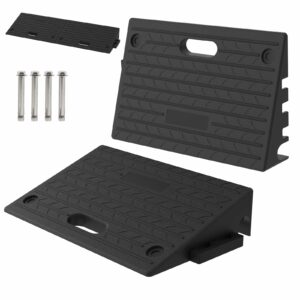 Coocure 5.0-Inch Rubber Threshold Ramp (2200lb Capacity)