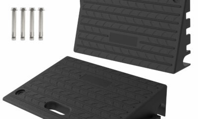 5.0" Rise Rubber Threshold ramp for Doorway/Cars, Step/Stair Rubber ramp with with Non-Slip Surface for wheelchairs/Curb/shed, 2200Pounds Load Capacity. 5.0INCH product image