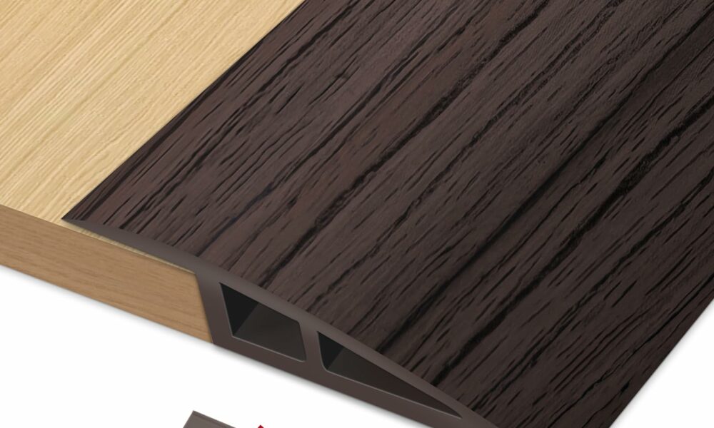Floor-Transition-Strips Self Adhesive 72 inch Door-Threshold, Threshold 3/4''~4/5'', Thresholds Ramps for Doorways, Wheelchair Ramp, Edge-Reducer Vinyl-Transition-Strip for Door/Floor Black Walnut 0.8'' (H) 72''(L) product image
