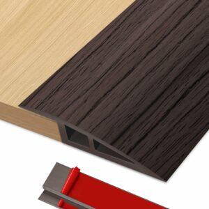 Floor-Transition-Strips Self Adhesive 72 inch Door-Threshold, Threshold 3/4''~4/5'', Thresholds Ramps for Doorways, Wheelchair Ramp, Edge-Reducer Vinyl-Transition-Strip for Door/Floor Black Walnut 0.8'' (H) 72''(L) product image