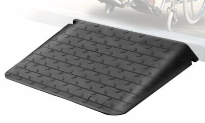 4" High Wheelchair Ramp Rubber Threshold Ramps for Wheelchairs for Home, 5500 lbs Weight Capacity, Non-Slip Surface for Wheelchair,Strollers,Scooters Home Doorways Use 4"High-1 Pack product image