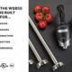 Waring Commercial Big Stix Heavy Duty Stick Immersion Hand Held Blender, 14" Removable Shaft, 1 HP, 750 Watt, Variable Speed Motor, Professional Restaurant Grade, 15 Gal Capacity, 120V, 5-15P WSB55, Black/Silver WSB55 14" Shaft | 15 Gallon Capacity product image