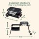 Cuisinart Prep ‘N Go Folding Gas Grill, Portable Stand-Up Propane Grill with Compact Fold and Storage Tote, Wheels and Side Table, 18,000 BTUs for Camping, Tailgating, Outdoor Cooking product image