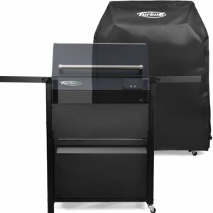 PLUGNGRILL Turbo E Grill Cart with Side Shelves
